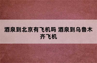 酒泉到北京有飞机吗 酒泉到乌鲁木齐飞机